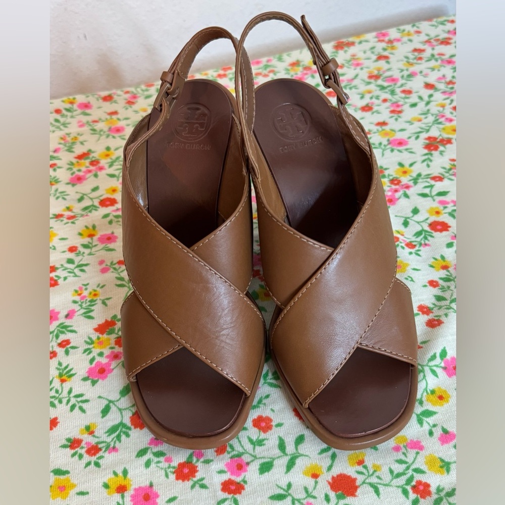 Tory Burch Tan Leather Sandals